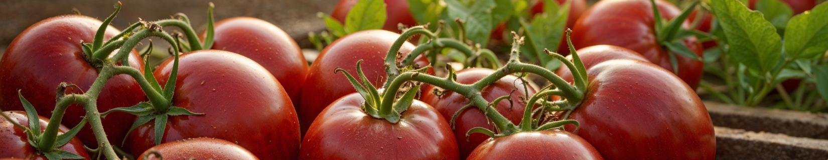 Image of red tomato plants close up
